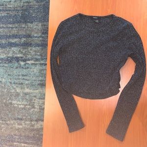 Sweater material crop top